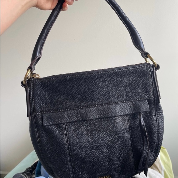 Black and Gold Fossil Shoulder Bag - Picture 10 of 11